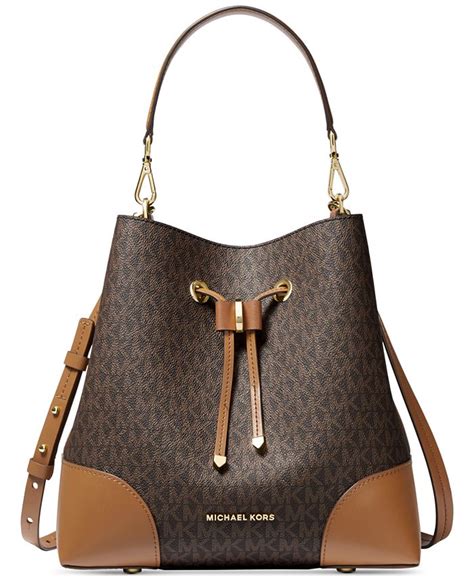 michael kors mercer bucket bag medium|michael kors medium messenger bag.